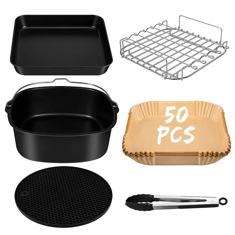 Home Cooking Set - 6 個 9 個エアフライヤーアクセサリーセット 8 インチ