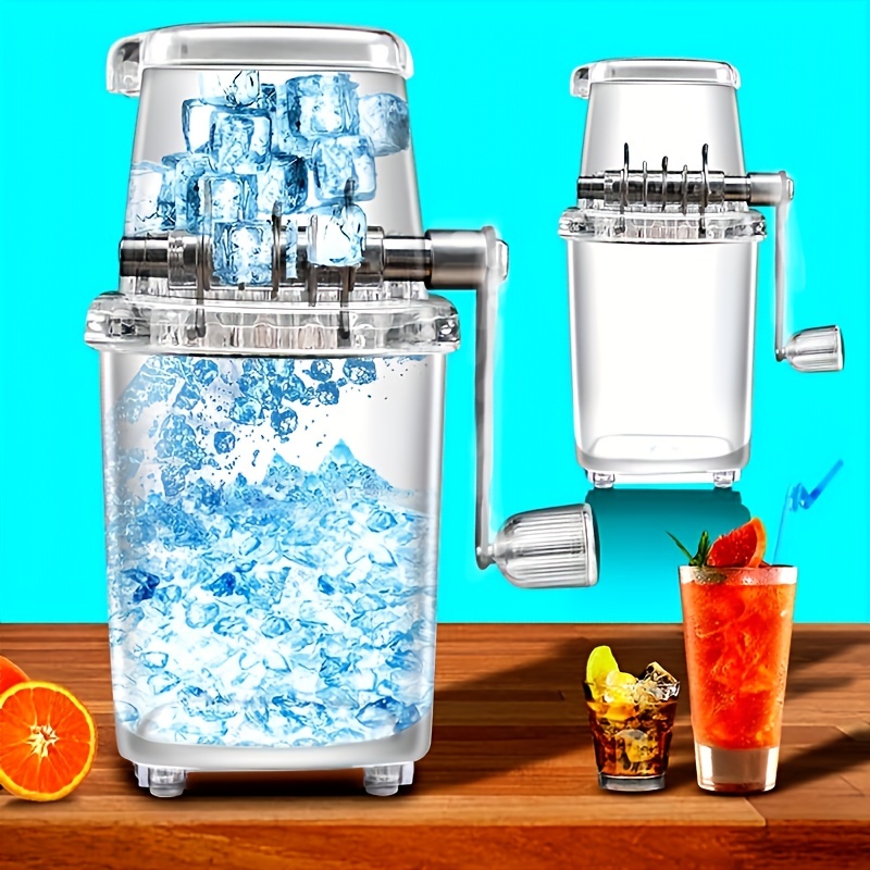 Home Cooking Appliances - 小型アイスクラッシャー手動アイスシェーバーチョッパー多機能透明アイスブレンダースムージーメーカーツール家庭用キッチンバー用