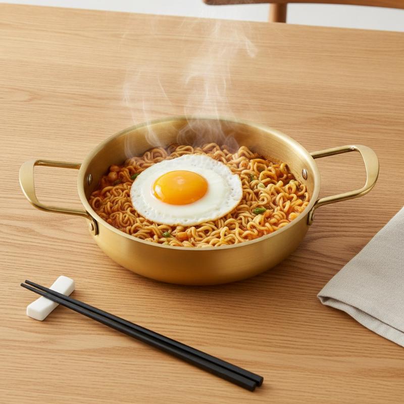 Home Cooking Restaurant - ステンレス製ホットポット、ダブルハンドル付き、食品グレード、ラーメンやシーフードの調理に最適、家庭やレストランでの使用に適しています。