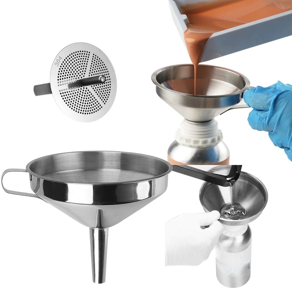 広口ステンレス鋼漏斗 取り外し可能なフィルター付き スパイス - Home Cooking Help のレビューと価格