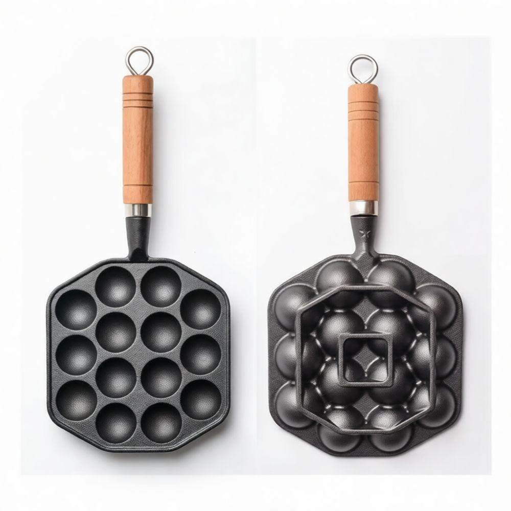 鋳鉄製のたこ焼き器。家庭用キッチンで使える調理器具。安全で焦 - Takoyaki Pan Cast のレビューと価格