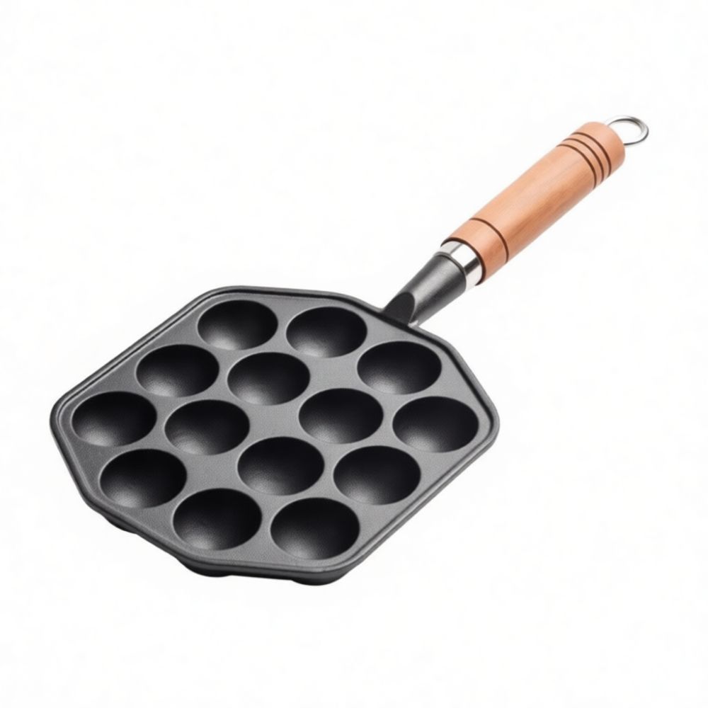 鋳鉄製のたこ焼き器。家庭用キッチンで使える調理器具。安全で焦 - Takoyaki Pan Cast のレビューと価格