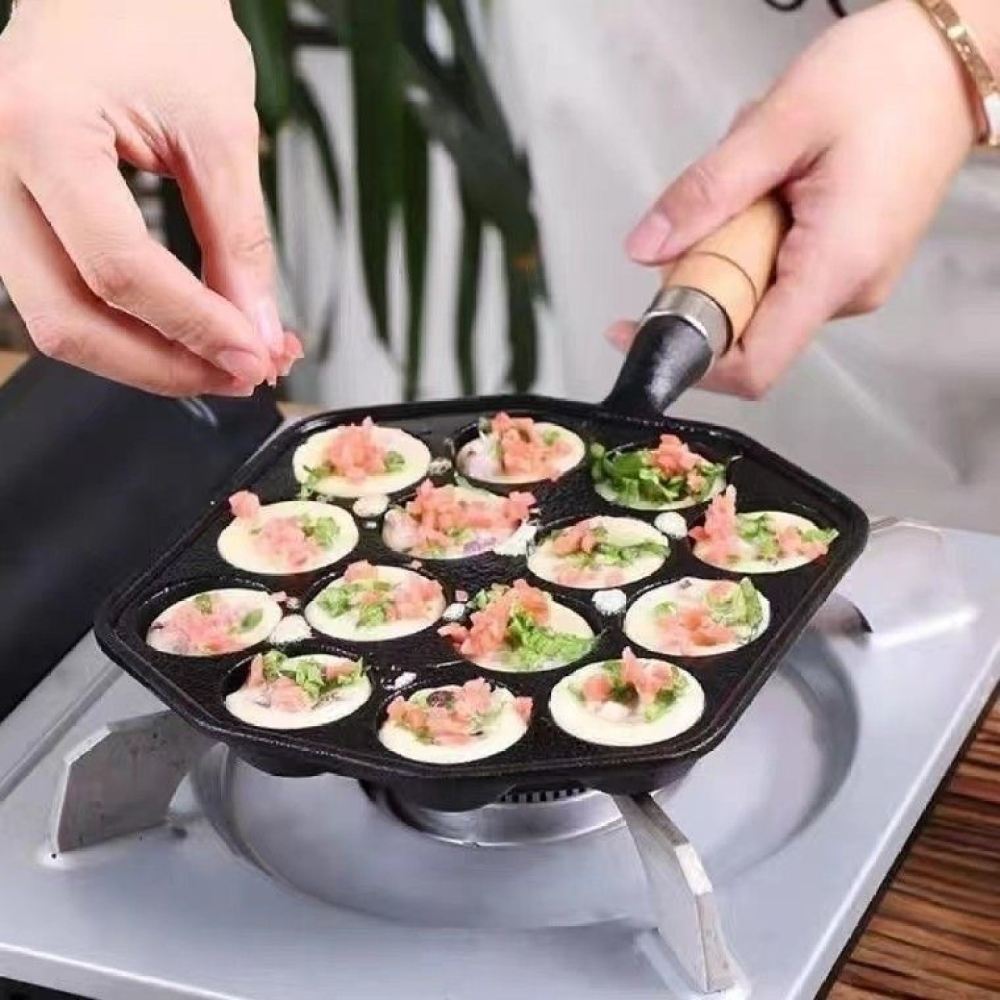 鋳鉄製のたこ焼き器。家庭用キッチンで使える調理器具。安全で焦 - Takoyaki Pan Cast のレビューと価格