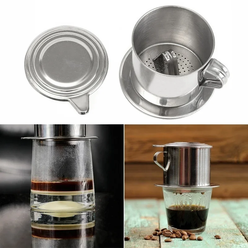 ステンレス鋼コーヒーフィルター注入カップベトナムコーヒードリ - Home Cooking Appliances のレビューと価格
