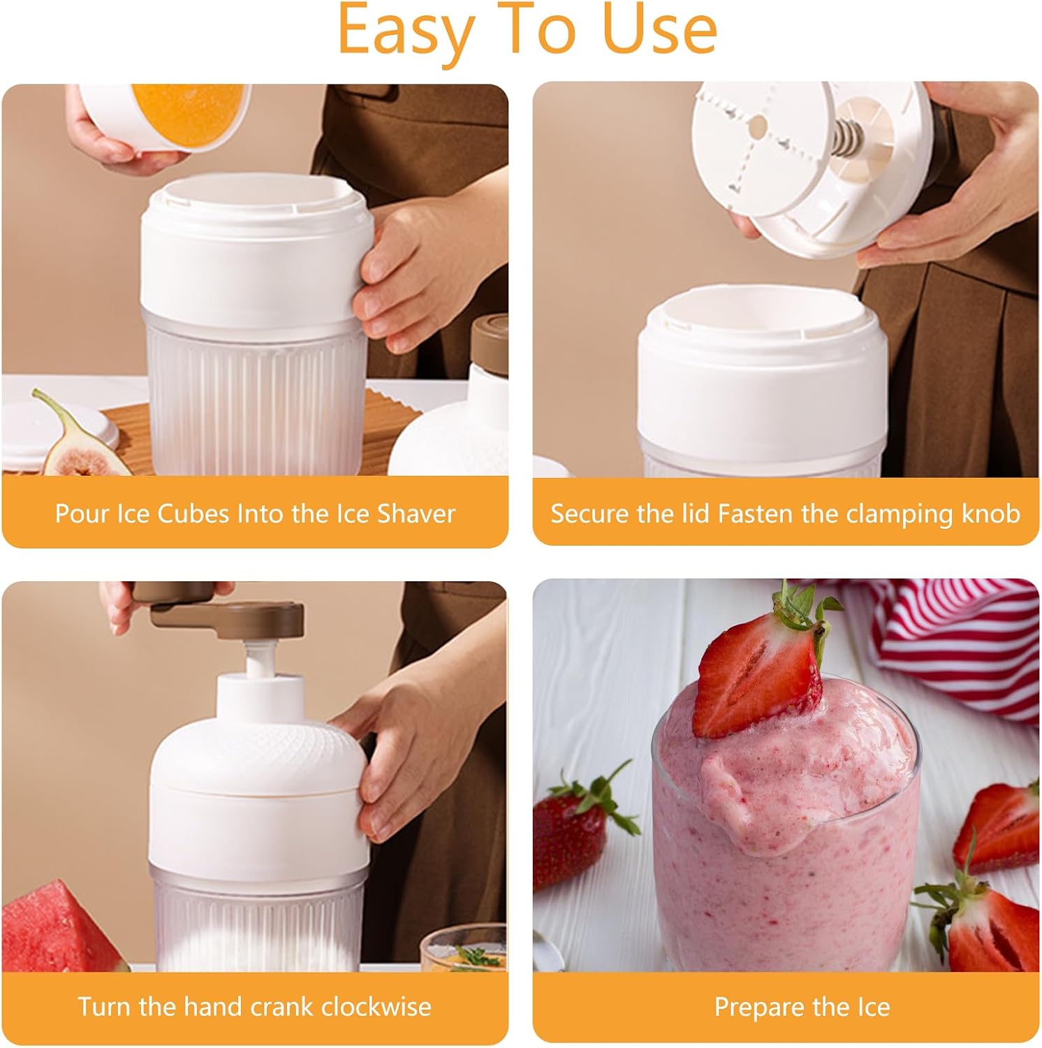 ポータブル手動アイスシェーバー、スノーコーンメーカー、手回し - Home Cooking Appliances のレビューと価格