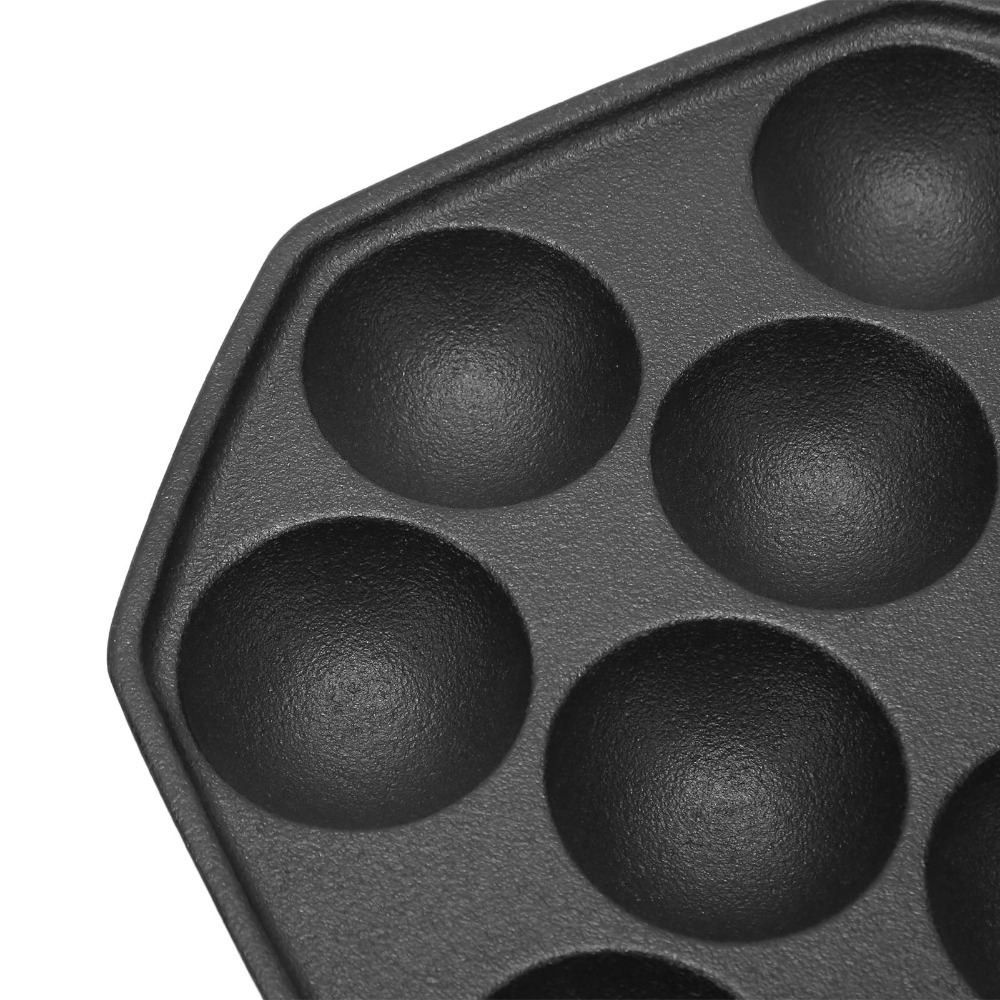 鋳鉄製卵焼きフライパン ノンスティック 均一な熱分布 タコ焼 - Takoyaki Pan Cast のレビューと価格