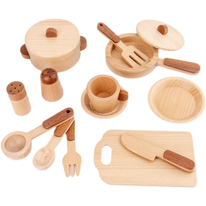 マオドゥオ おもちゃ ブナ材製 キッズキッチン プレイセット - Home Cooking Set のレビューと価格