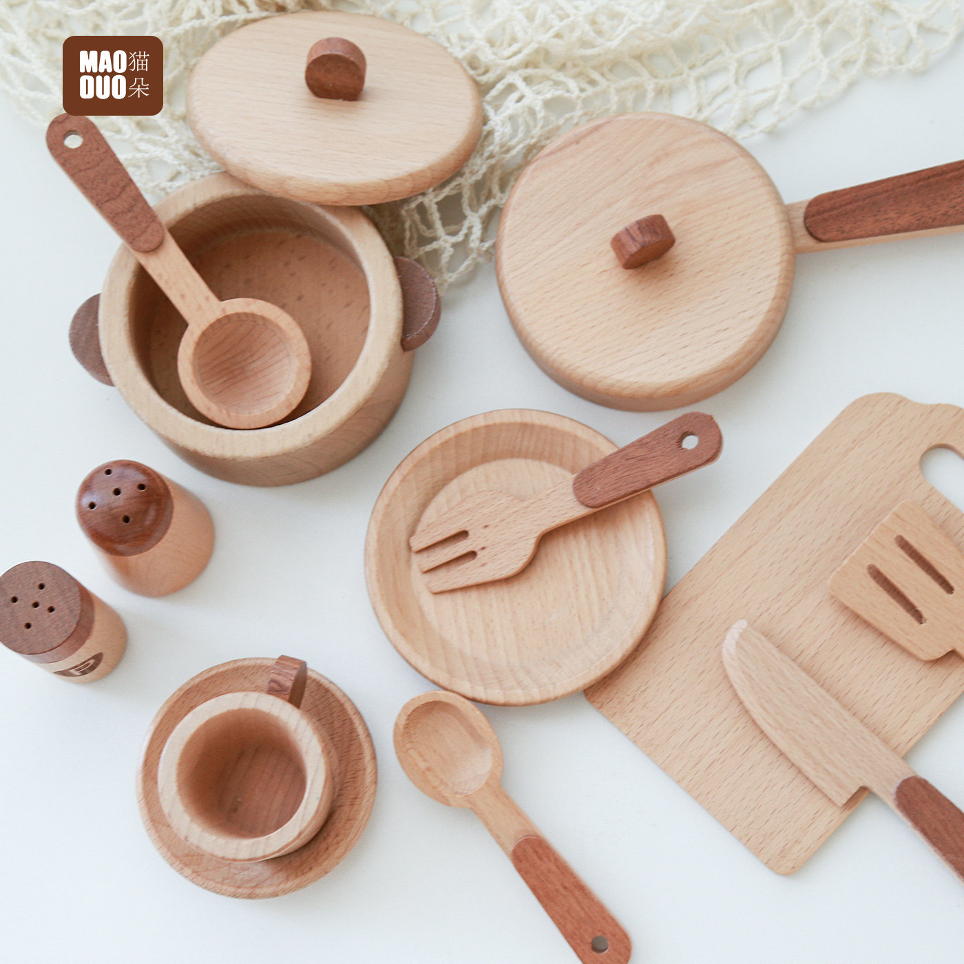 マオドゥオ おもちゃ ブナ材製 キッズキッチン プレイセット - Home Cooking Set のレビューと価格