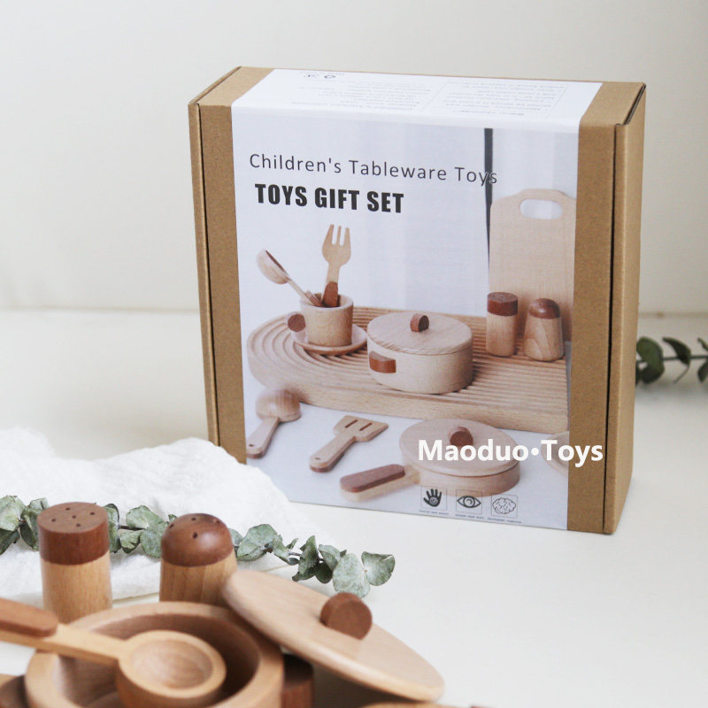 マオドゥオ おもちゃ ブナ材製 キッズキッチン プレイセット - Home Cooking Set のレビューと価格