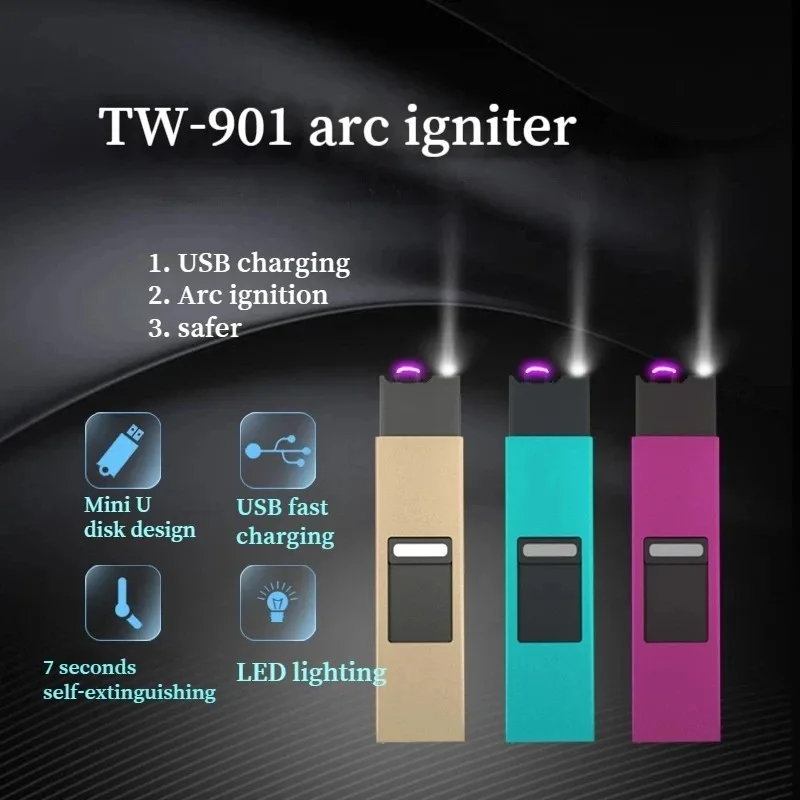 ポータブルパルスアーク電子ライター屋外防風LEDパワーディス - Home Cooking Gas Stove のレビューと価格