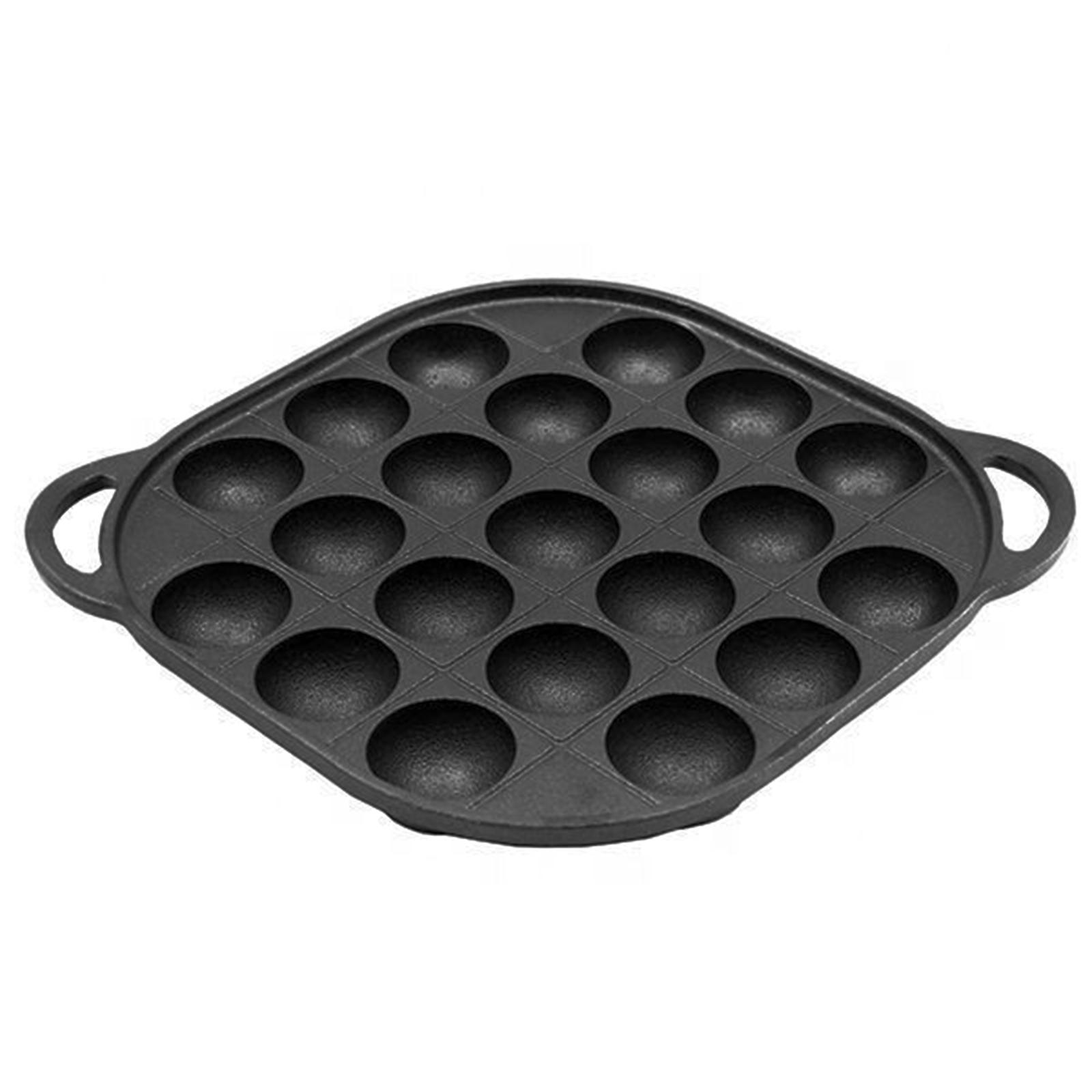 肉団子焼き器 鉄製たこ焼き器 ノンスティック加工 21穴 ベ - Takoyaki Pan Cast のレビューと価格