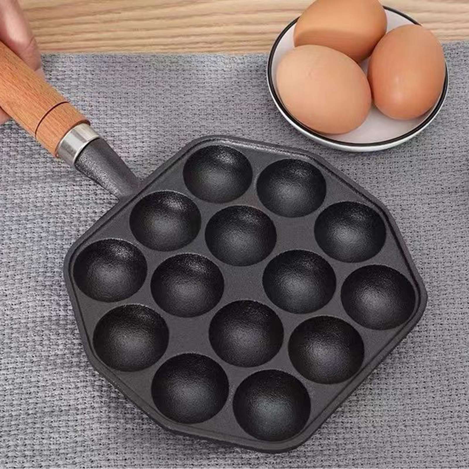 たこ焼きグリルパンお手入れ簡単鋳鉄タコミートボール型メーカー - Takoyaki Pan Cast のレビューと価格