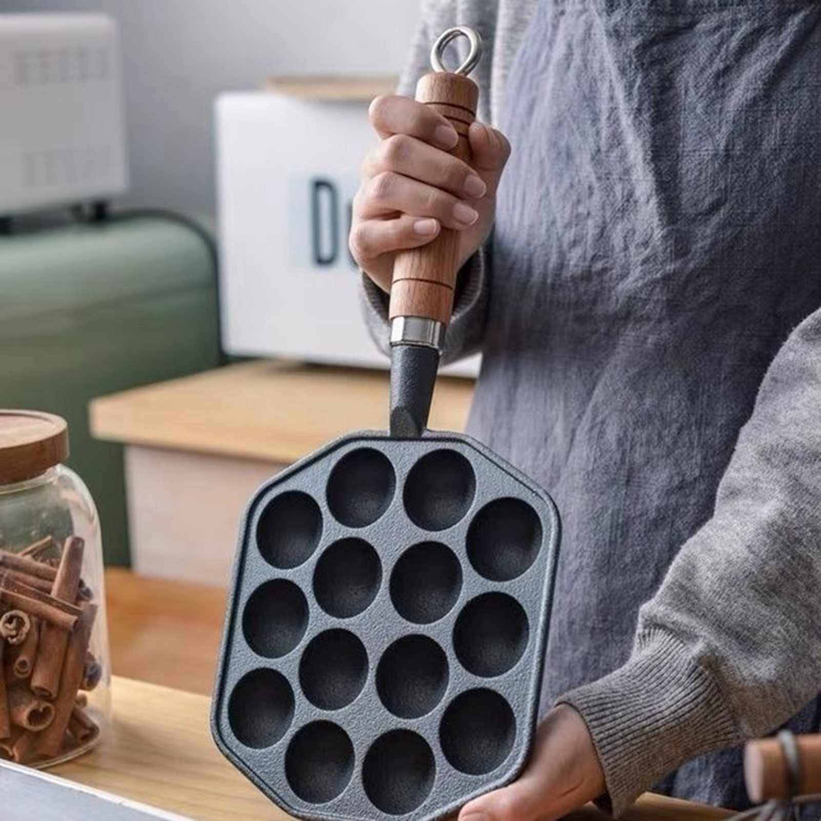 たこ焼きグリルパンお手入れ簡単鋳鉄タコミートボール型メーカー - Takoyaki Pan Cast のレビューと価格