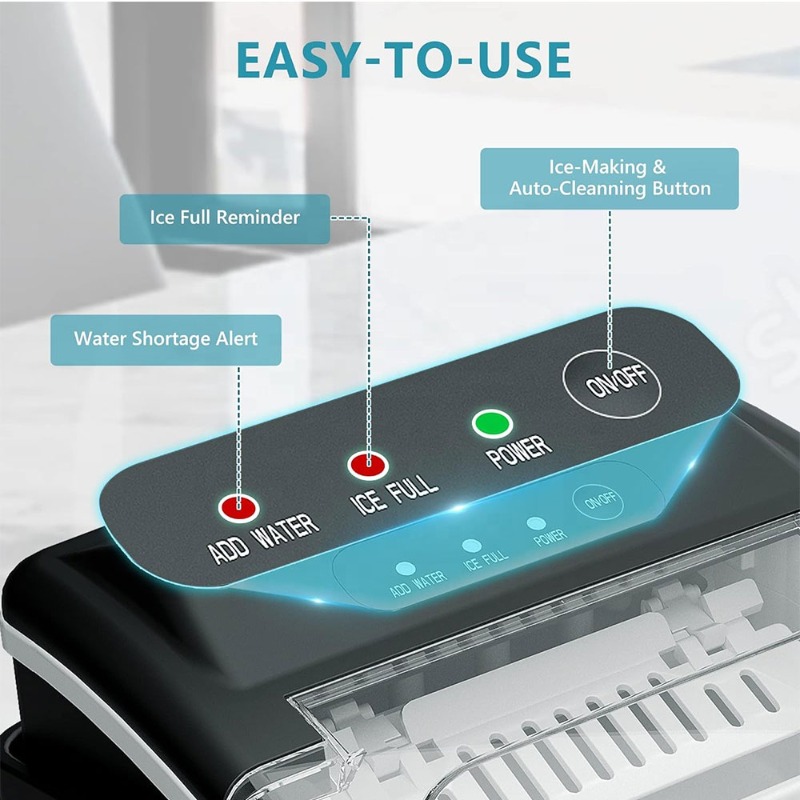 持ち運び可能なカウンタートップ型製氷機。取っ手付きで、家庭、 - Home Cooking Appliances のレビューと価格