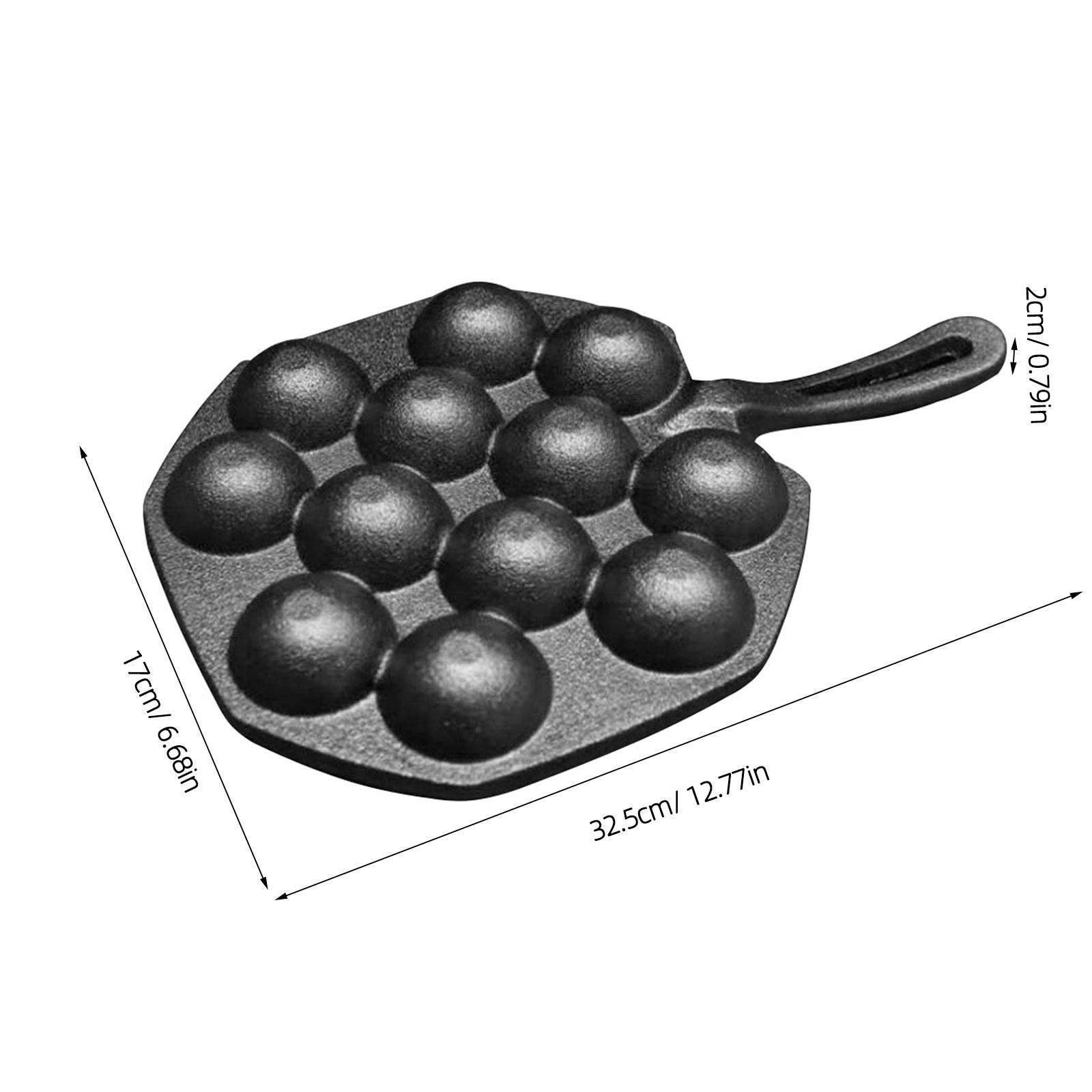 1個入り、頑丈な鋳鉄製たこ焼き器。焦げ付き防止加工、平らな底 - Takoyaki Pan Cast のレビューと価格